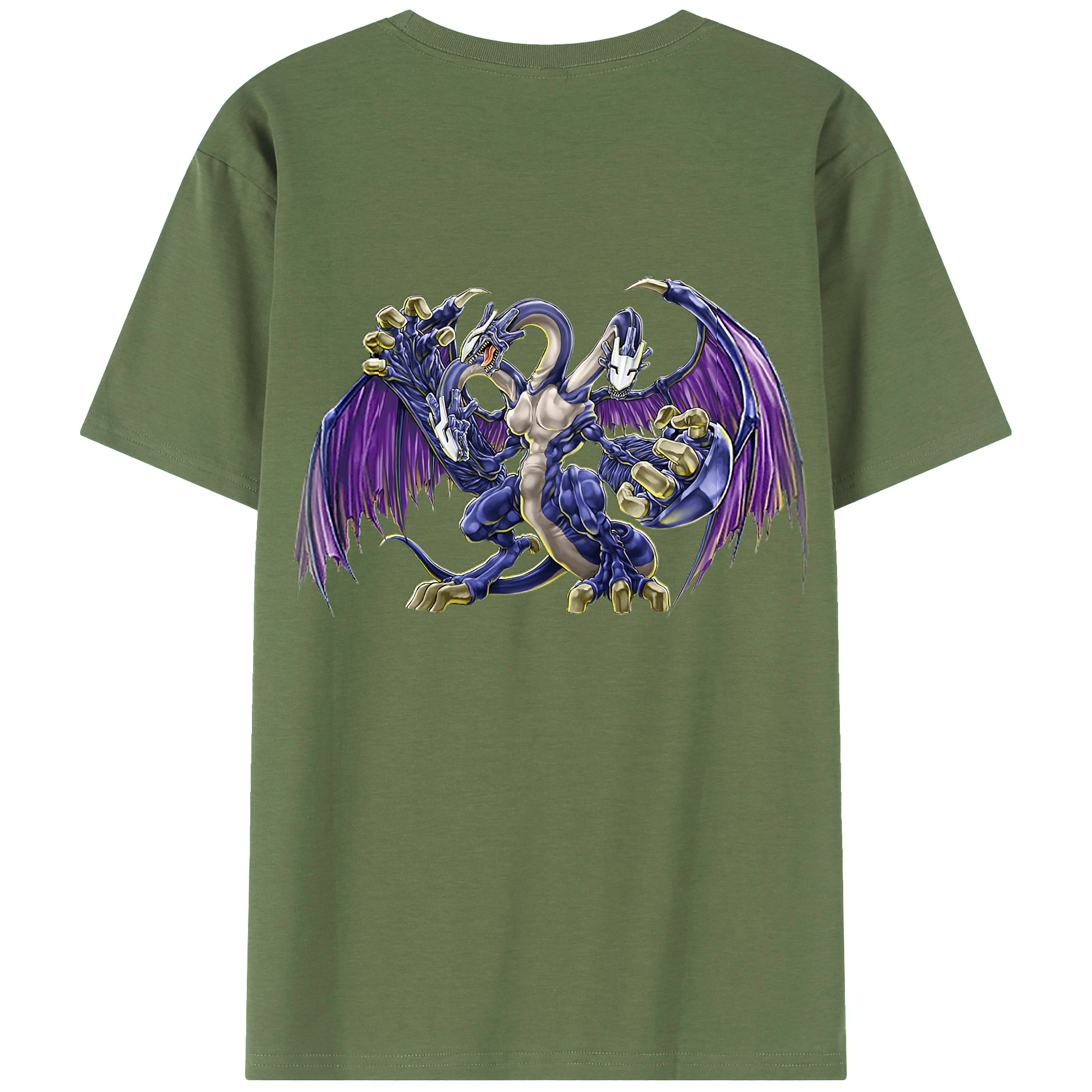 （画像用） 遊☆戯☆王 Yu-Gi-Oh! 綿100％ メンズ半袖Tシャツ（バックプリント） 通気性